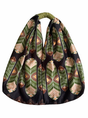 Dreams & Co Azusa-Bukuro Japanes Inspired Purse Hobo Bag African Fabric Large